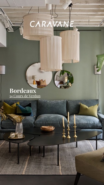 living room furniture, sofa, coffee table, throw pillows, home decor, furniture set, brand awareness, lifestyle, calm, luxurious, neutral, green